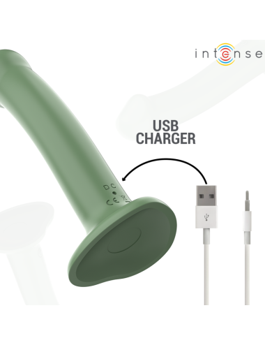 INTENSE - BECCA VIBRATOR WITH SUCTION CUP 10 VIBRATIONS GREEN REMOTE CONTROL