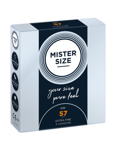 MISTER SIZE - CONDOM SIZE L 57 MM (3 UNITS)