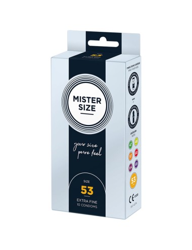 MISTER SIZE - CONDOM SIZE M 53 MM (10 UNITS)