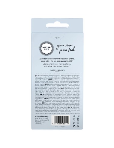 MISTER SIZE - CONDOM SIZE L 57 MM (10 UNITS)