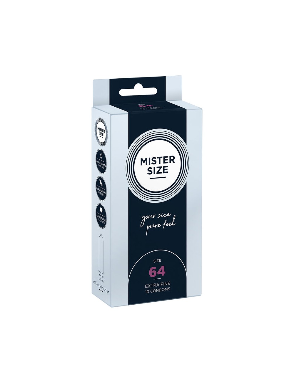 MISTER SIZE - CONDOMS SIZE XXL 64 MM (10 UNITS)
