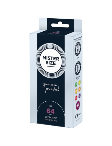 MISTER SIZE - CONDOMS SIZE XXL 64 MM (10 UNITS)