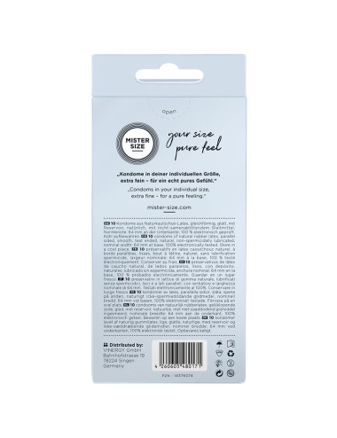 MISTER SIZE - CONDOMS SIZE XXL 64 MM (10 UNITS)