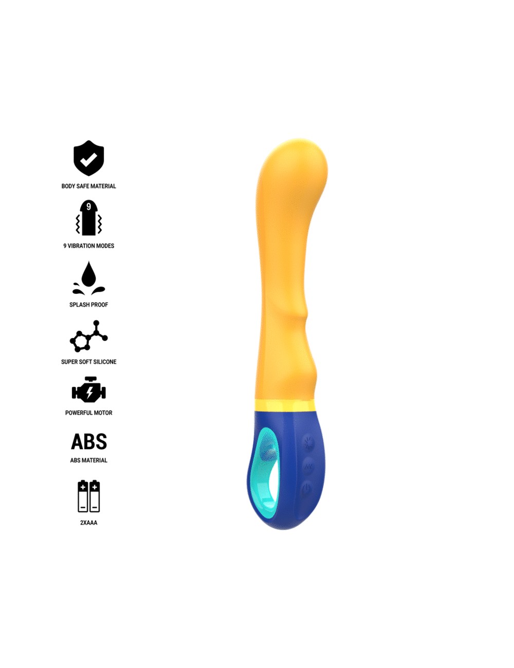INTENSE - SHAGGY G-SPOT VIBRATOR YELLOW INTENSE - SHAGGY G-SPOT VIBRATOR YELLOW