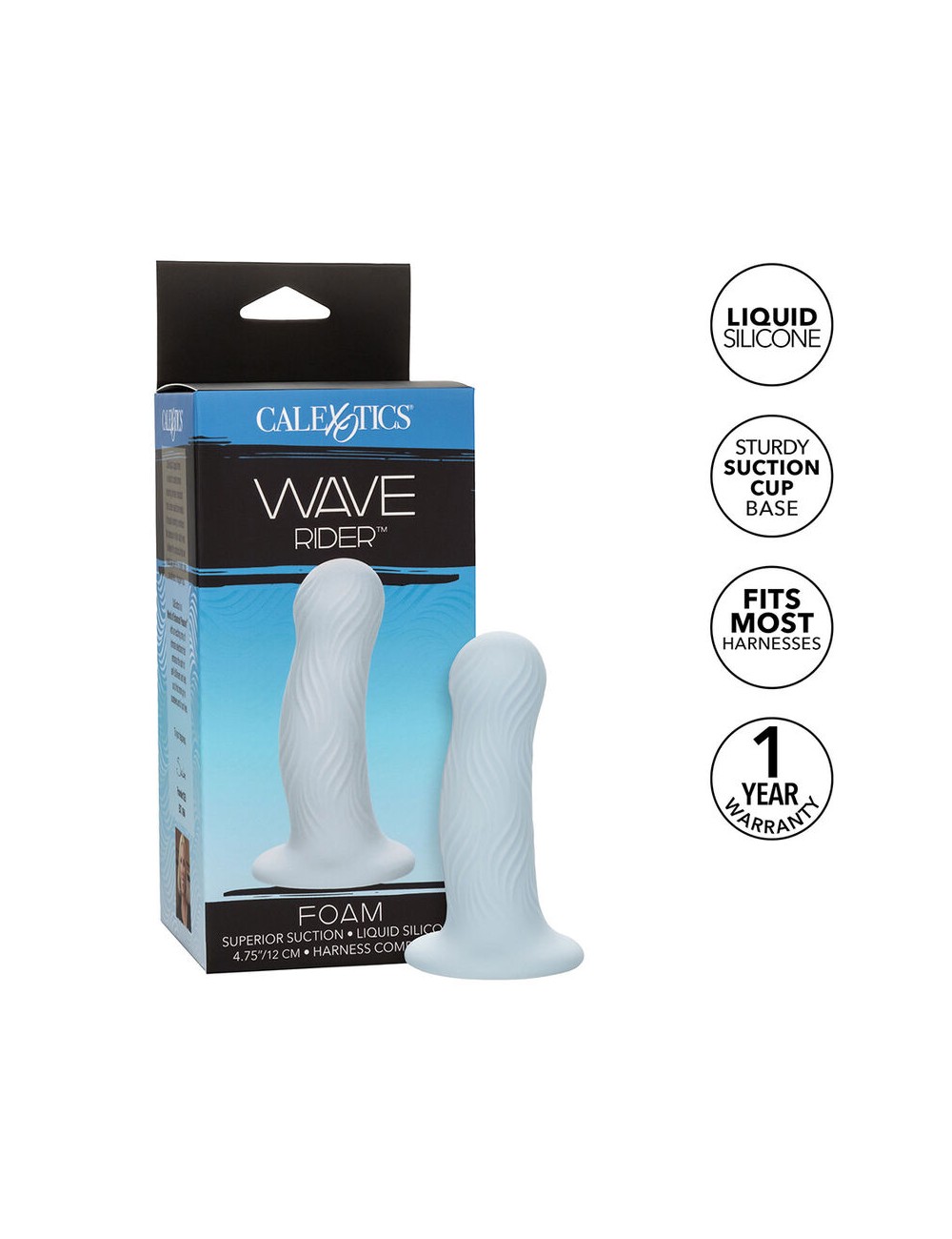 CALEXOTICS - WAVE RIDER FOAM ANAL PLUG BLUE CALEXOTICS - WAVE RIDER FOAM ANAL PLUG BLUE
