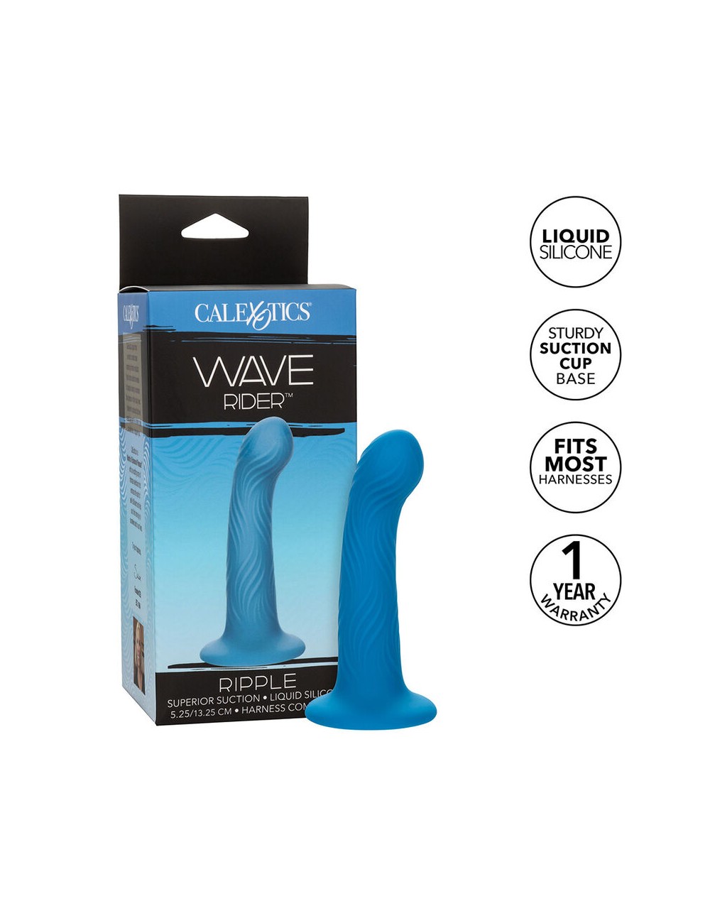 CALEXOTICS - WAVE RIDER RIPPLE ANAL PLUG BLUE