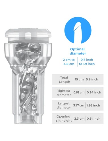 KIIROO - FEEL POCKET STROKER CRYSTAL BY KIIROO TRANSPARENT