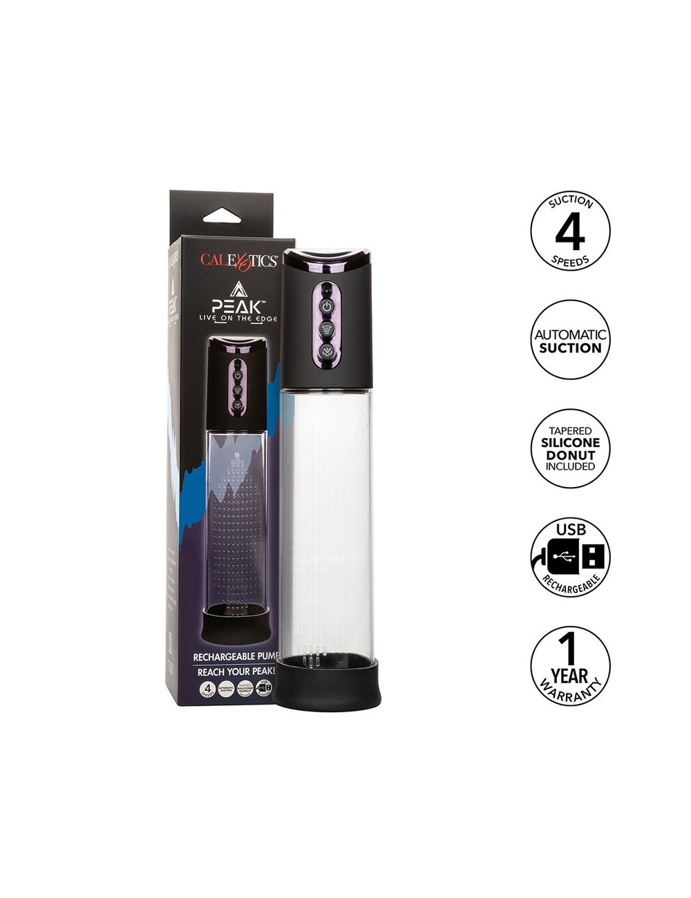 CALEXOTICS - PEAK SUCTION PUMP 4 SPEEDS BLACK