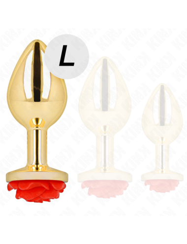 KINK -  PLUG ANAL GOLD ROSE RED SIZE L