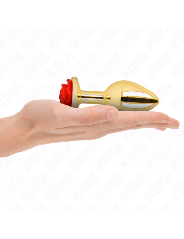 KINK -  PLUG ANAL GOLD ROSE RED SIZE L