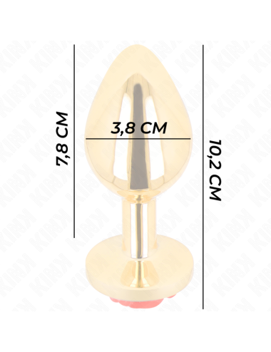 KINK -  PLUG ANAL GOLD ROSE RED SIZE L