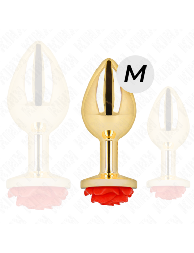 KINK -  PLUG ANAL GOLD ROSE RED SIZE M