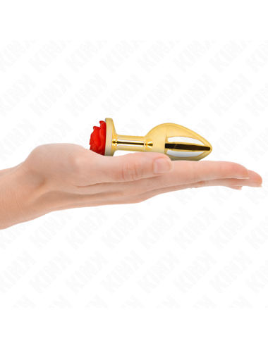 KINK -  PLUG ANAL GOLD ROSE RED SIZE M