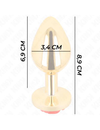 KINK -  PLUG ANAL GOLD ROSE RED SIZE M