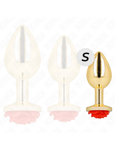 KINK -  PLUG ANAL GOLD ROSE RED SIZE S