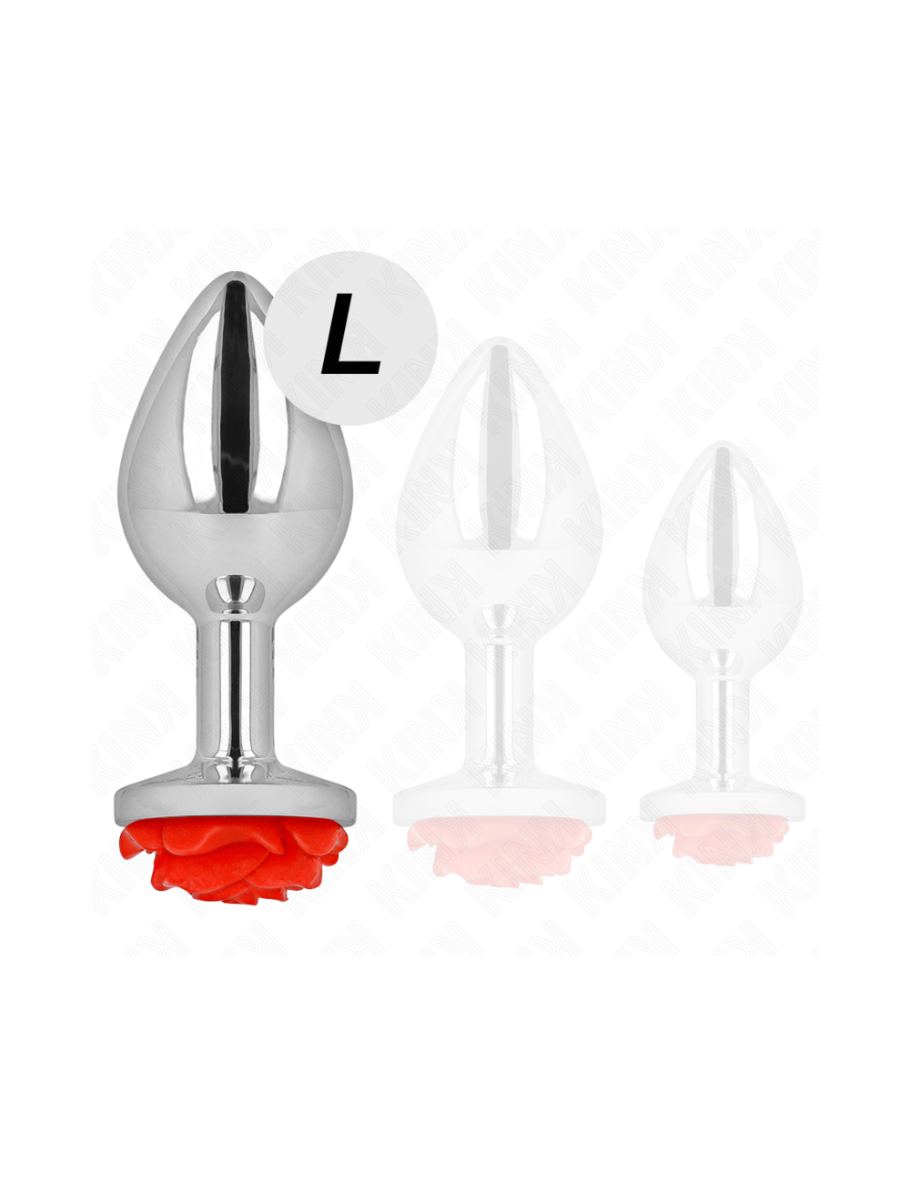 KINK - PLUG ANAL ROSE RED SIZE L