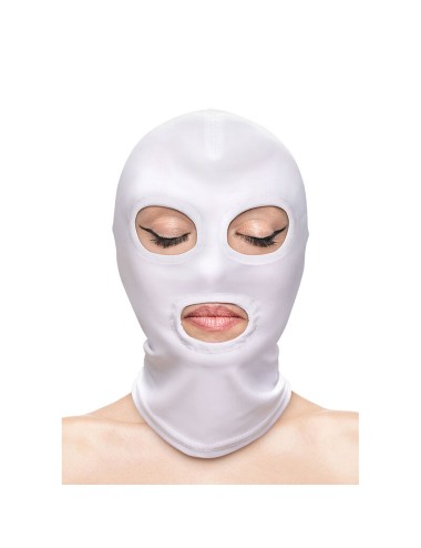 NS NOVELTIES - FETISH & FASHION EYES AND MOUTH HOOD NYLON WHITE