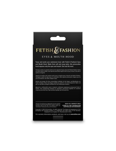NS NOVELTIES - FETISH & FASHION EYES AND MOUTH HOOD NYLON WHITE