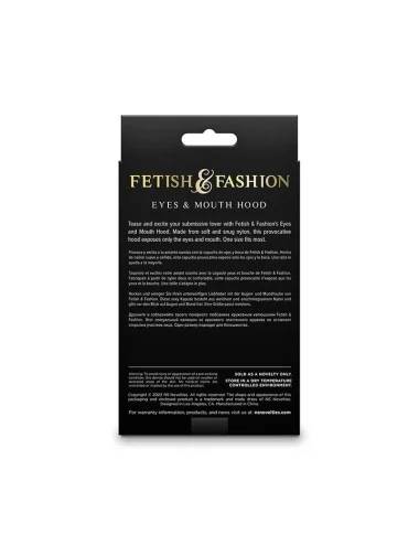NS NOVELTIES - FETISH & FASHION EYES AND MOUTH HOOD NYLON WHITE