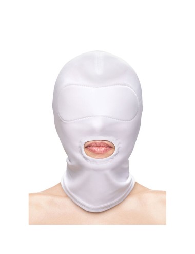 NS NOVELTIES - FETISH & FASHION MOUTH HOOD NYLON WHITE