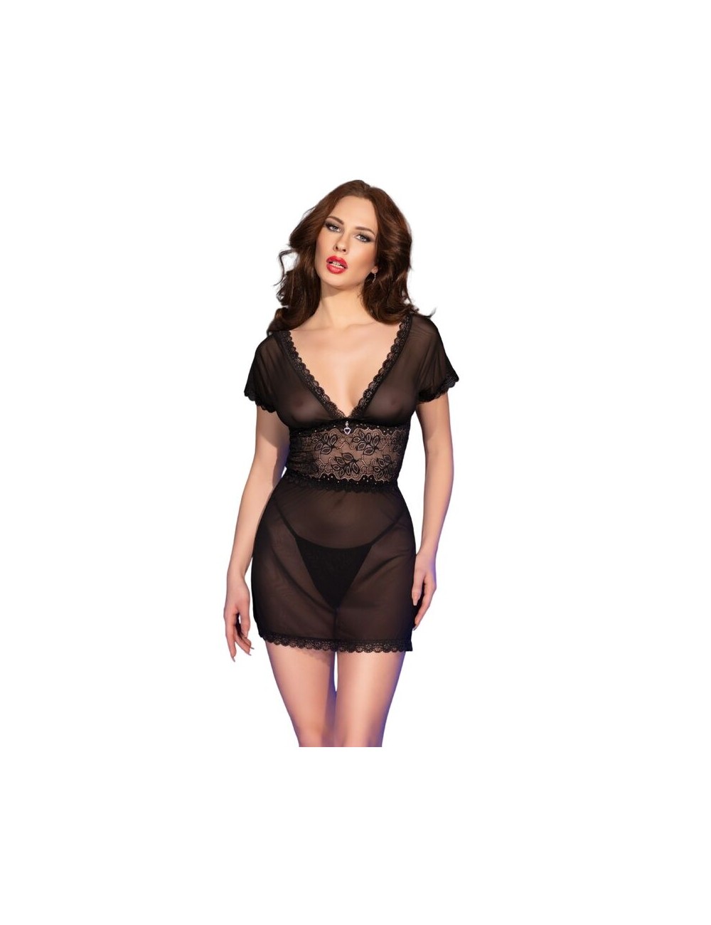 CHILIROSE - CR 4830 BABYDOLL BLACK L