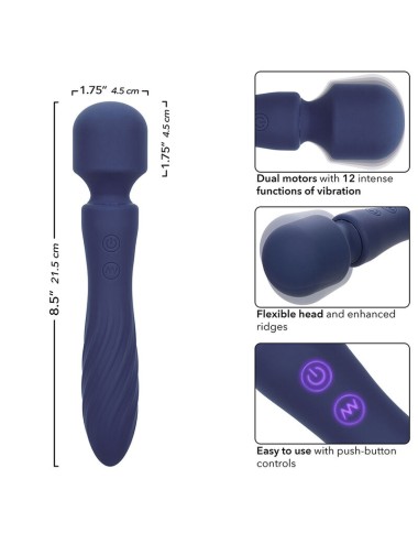 CALEXOTICS - CHARISMA MYSTIQUE MASSAGER DUAL MOTORS 12 FUNCTIONS 20,5 CM X 4.5 CM PURPLE