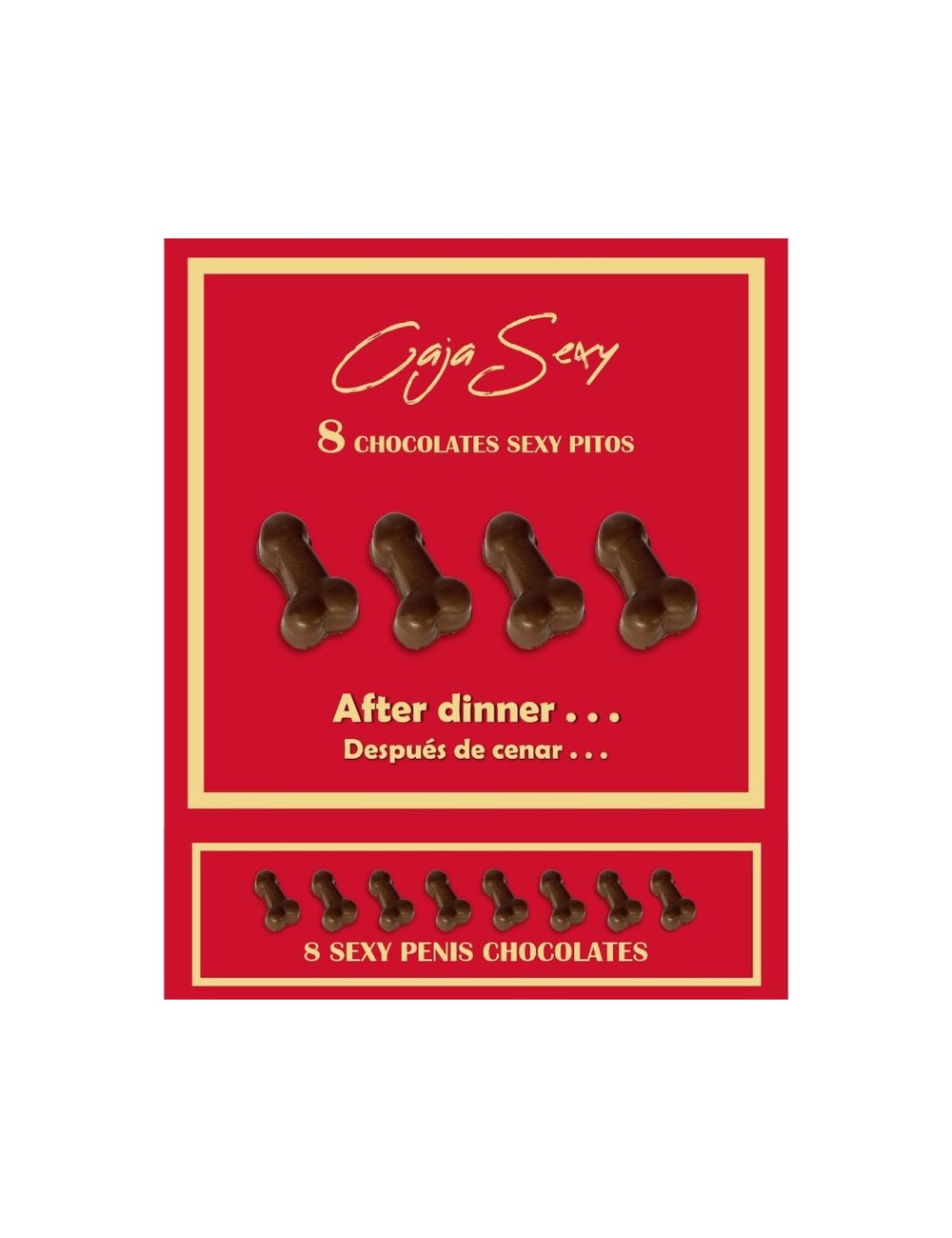 DIABLO PICANTE - BOX OF 8 PENIS-SHAPED CHOCOLATES DIABLO PICANTE - BOX OF 8 PENIS-SHAPED CHOCOLATES