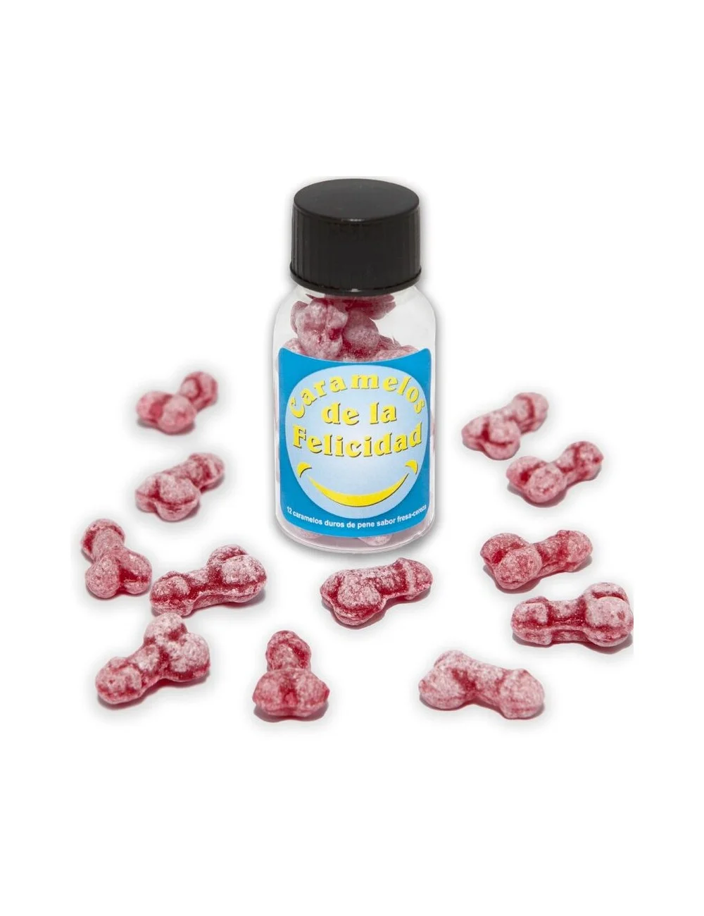 DIABLO PICANTE - JAR OF 12 STRAWBERRY/CHERRY HAPPY PENIS-SHAPED CANDIES DIABLO PICANTE - JAR OF 12 STRAWBERRY/CHERRY HAPPY PENIS-SHAPED CANDIES