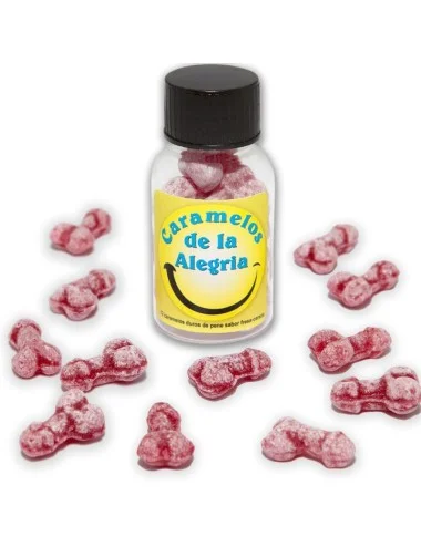 DIABLO PICANTE - 12 PENIS-SHAPED JOY CANDIES STRAWBERRY/CHERRY
