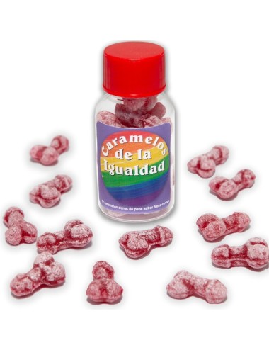 DIABLO PICANTE - 12 STRAWBERRY/CHERRY PENIS SHAPE EQUALITY CANDIES