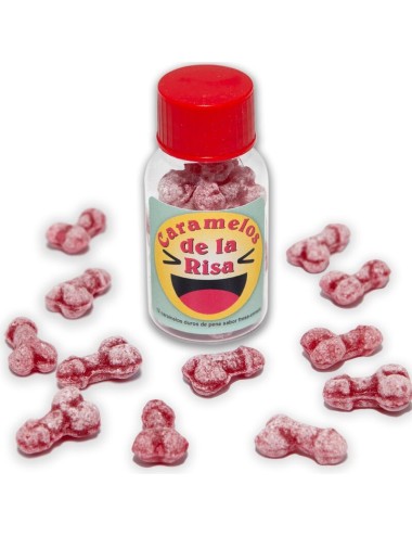 DIABLO PICANTE - 12 PENIS-SHAPED LAUGHTER CANDIES STRAWBERRY/CHERRY
