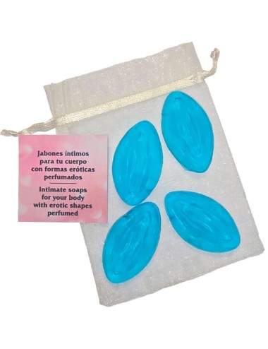 DIABLO PICANTE - 4 MINI VAGINA SHAPED SOAPS BLUE
