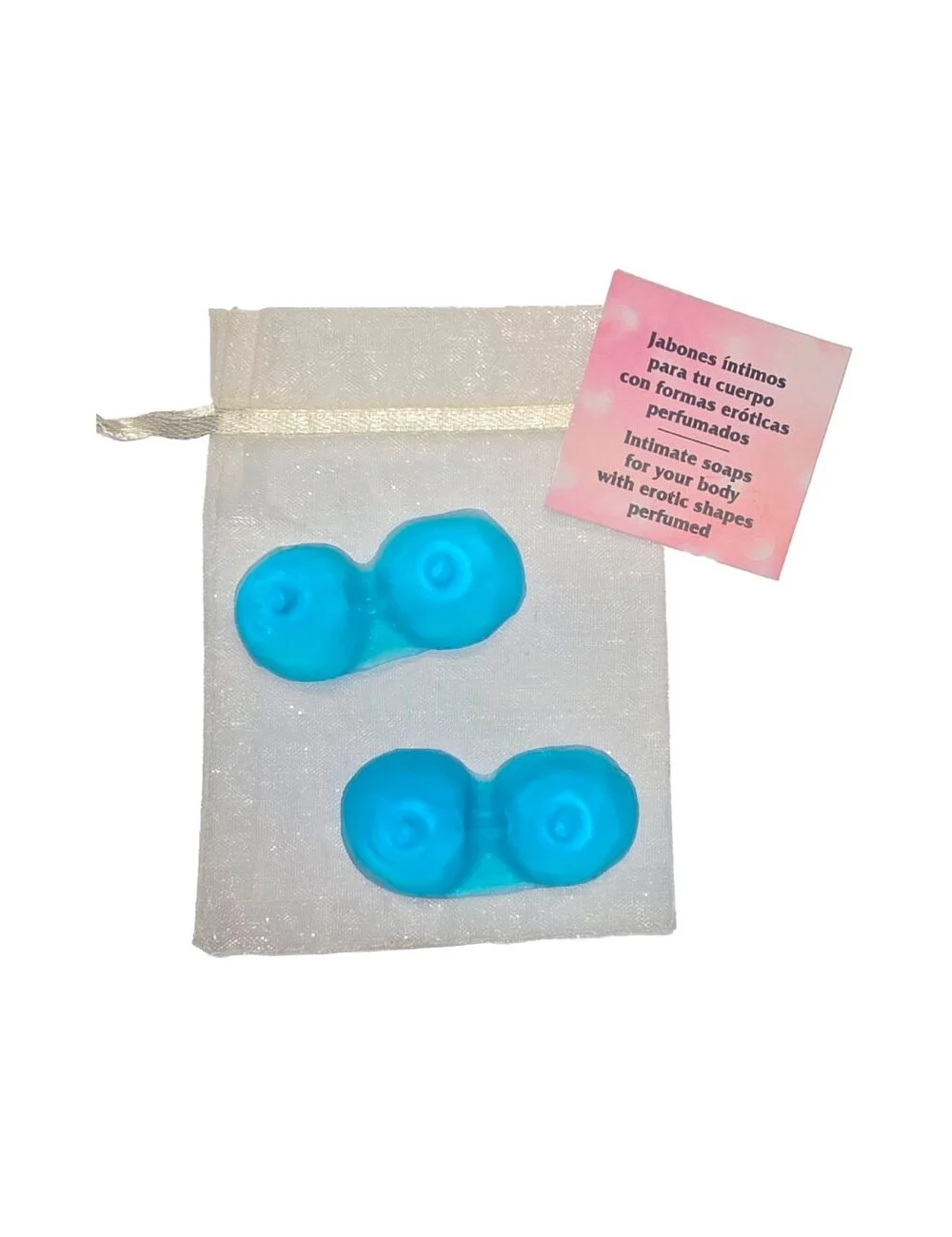 DIABLO PICANTE - 2 BREASTS SHAPED PERFUMED SOAPS BLUE DIABLO PICANTE - 2 BREASTS SHAPED PERFUMED SOAPS BLUE