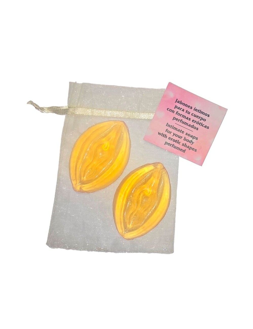 DIABLO PICANTE - 2 VAGINA SHAPED PERFUMED SOAPS YELLOW