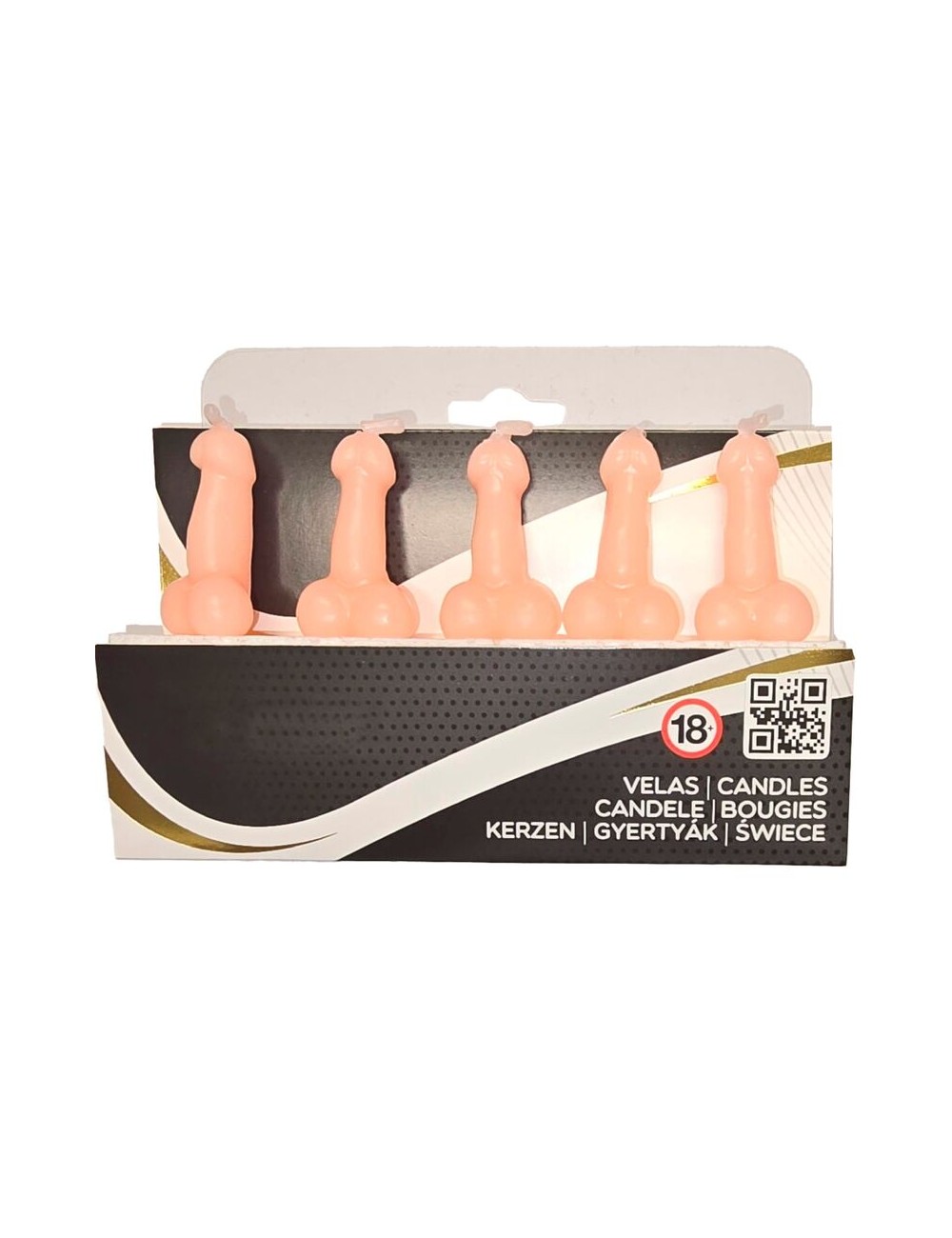 DIABLO PICANTE - BOX OF 5 FLESH PENIS-SHAPED CANDLES DIABLO PICANTE - BOX OF 5 FLESH PENIS-SHAPED CANDLES