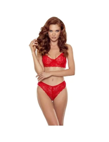 PASSION - DENELIA SET THONG + BRA RED S/M