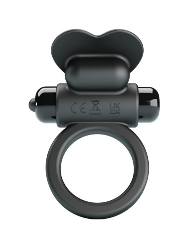 PRETTY LOVE - DEBONAIRE VIBRATING RING RABBIT 10 VIBRATIONS BLACK