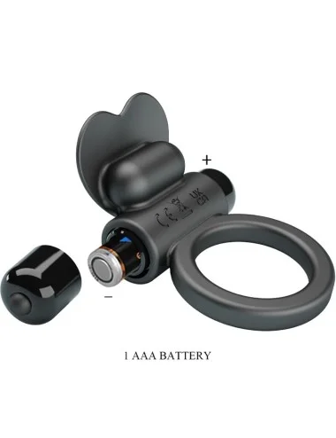 PRETTY LOVE - DEBONAIRE VIBRATING RING RABBIT 10 VIBRATIONS BLACK