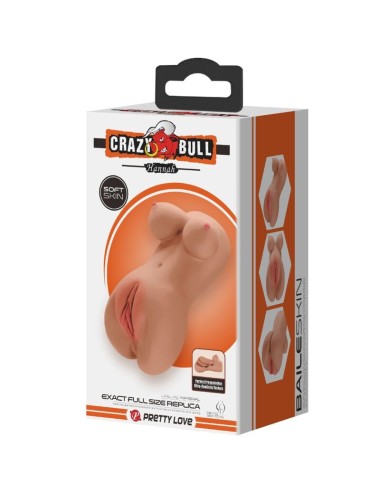 CRAZY BULL - HANNAH DOUBLE MASTURBATOR VAGINA & ANUS REALISTIC MULATTO