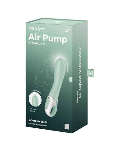 SATISFYER - AIR PUMP VIBRATOR 3 INFLATABLE G POINT MINT