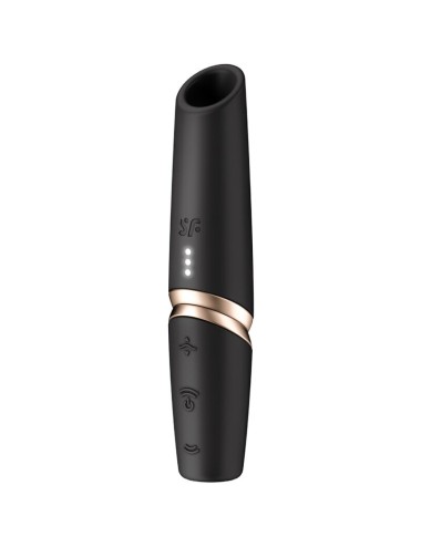 SATISFYER - PERFECT KISS WAVE CLITORIS STIMULATOR BLACK / GOLD
