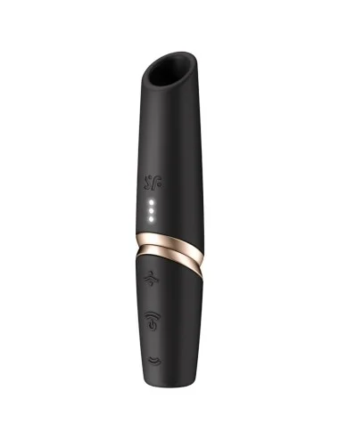 SATISFYER - PERFECT KISS WAVE CLITORIS STIMULATOR BLACK / GOLD