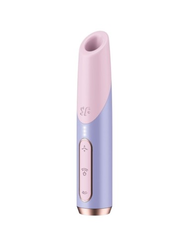 SATISFYER - BOLD KISS WAVE CLITORIS STIMULATOR PINK / VIOLET