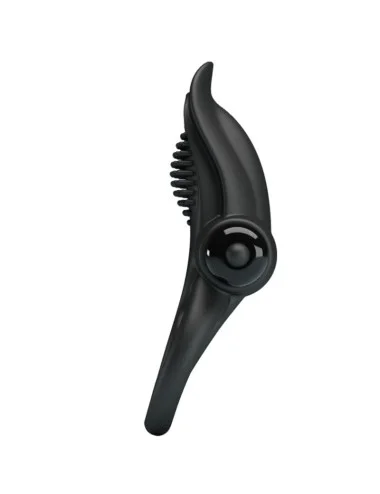 PRETTY LOVE - DOUBLE VIBRATING RING + CLITORIS STIMULATOR 10 VIBRATIONS BLACK