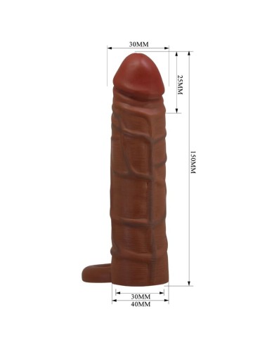 PRETTY LOVE - KAILE PENIS SLEEVE WITH 2.5 CM EXTENSION MULATTO