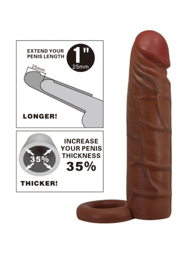 PRETTY LOVE - KAILE PENIS SLEEVE WITH 2.5 CM EXTENSION MULATTO