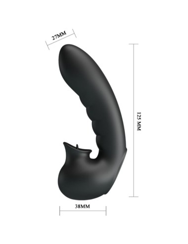 PRETTY LOVE - HOBGOBLIN VIBRATING FINGER CASE 12 VIBRATIONS + CLITORIS STIMULATOR BLACK
