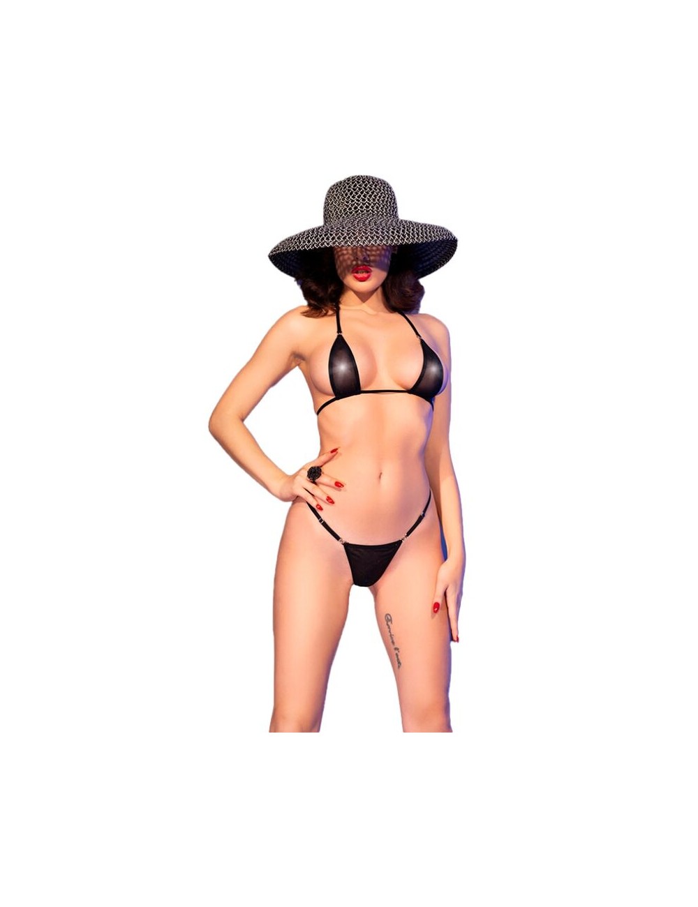 CHILIROSE - CR 4840 MICRO BIKINI BLACK S/M CHILIROSE - CR 4840 MICRO BIKINI BLACK S/M