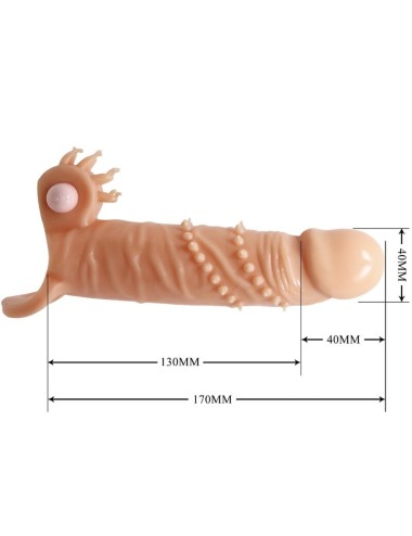 PRETTY LOVE - CONNOR PENIS SLEEVE + CLITORIS STIMULATOR FLESH