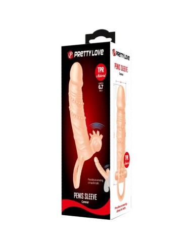 PRETTY LOVE - CONNOR PENIS SLEEVE + CLITORIS STIMULATOR FLESH